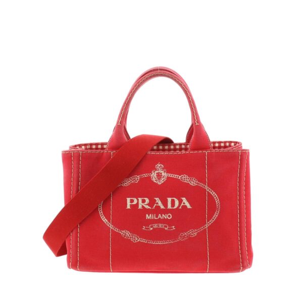 1240004011976 1 Prada Canapa Mini 2way Bag Red