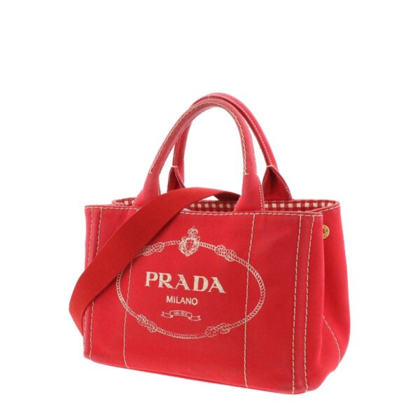 1240004011976 2 Prada Canapa Mini 2way Bag Red