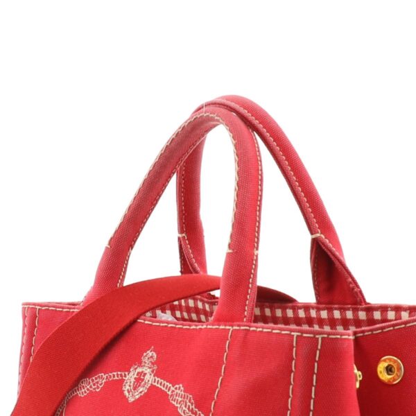 1240004011976 3 Prada Canapa Mini 2way Bag Red