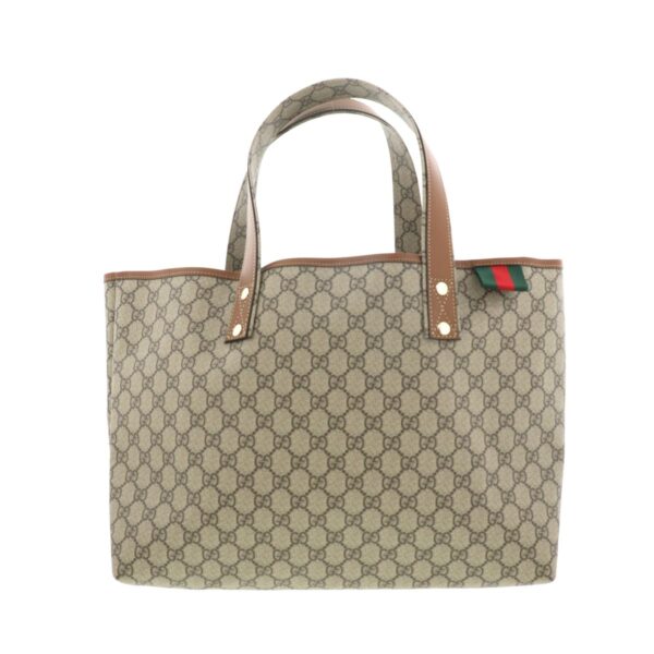 1240004012035 1 Gucci GG Plus Tote Handbag Gray Beige