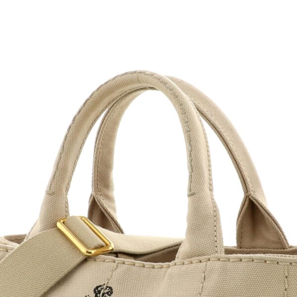 1240004012275 3 Prada Canapa Mini 2way Shopping Bag Beige