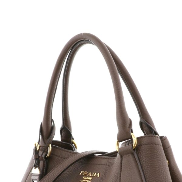 1240004012286 3 Prada 2way Leather Shoulder Bag Brown