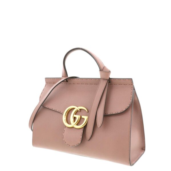 1240004012455 2 Gucci GG Marmont 2way Handbag Pink Beige