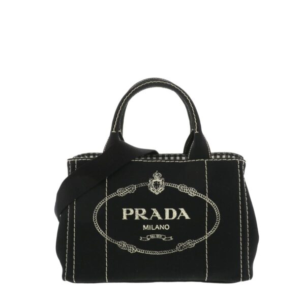 1240004012472 1 Prada Canapa Mini 2way Bag Black