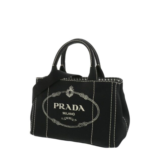 1240004012472 2 Prada Canapa Mini 2way Bag Black