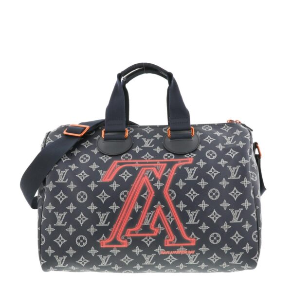 1240004013180 1 Louis Vuitton Speedy Bandolier Bag Bag Monogram Ink Navy