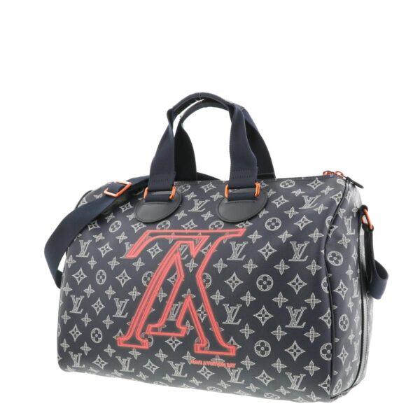 1240004013180 2 Louis Vuitton Speedy Bandolier Bag Bag Monogram Ink Navy