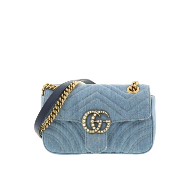 1240004013280 1 Gucci GG Marmont Shoulder Messenger Bag Blue