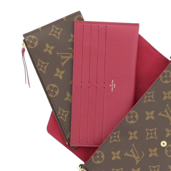 1240004013341 5 Louis Vuitton Pochette Felice Wallet Long Wallet Monogram Fuchsia