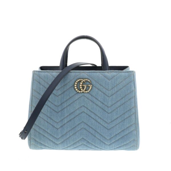 1240004015173 1 Gucci GG Marmont 2Way Bag Blue