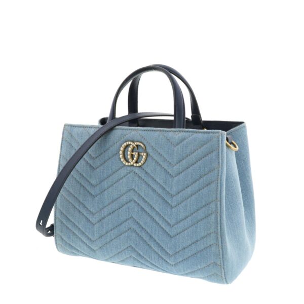 1240004015173 2 Gucci GG Marmont 2Way Bag Blue