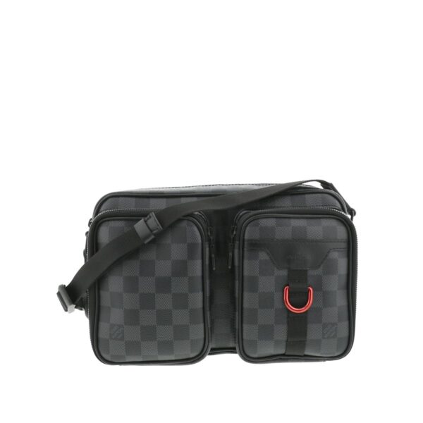 1240004015531 1 Louis Vuitton Utility Messenger Bag Damier Graphite