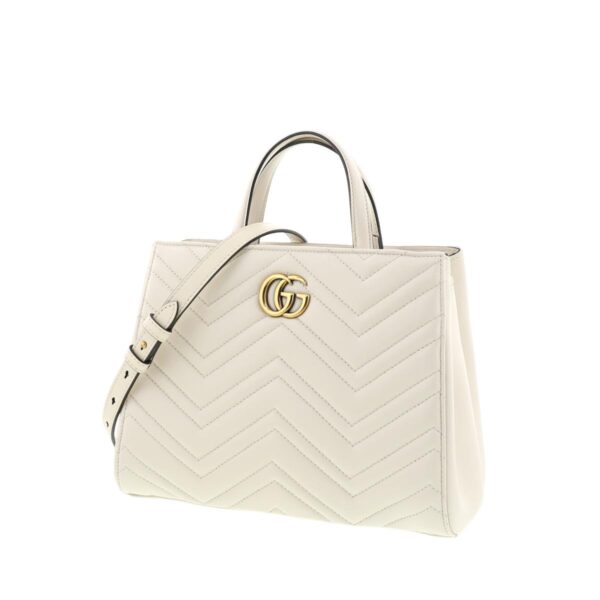 1240004015735 2 Gucci GG Marmont 2Way Bag White