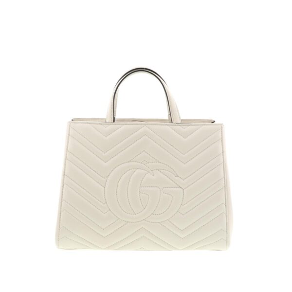 1240004015735 4 Gucci GG Marmont 2Way Bag White