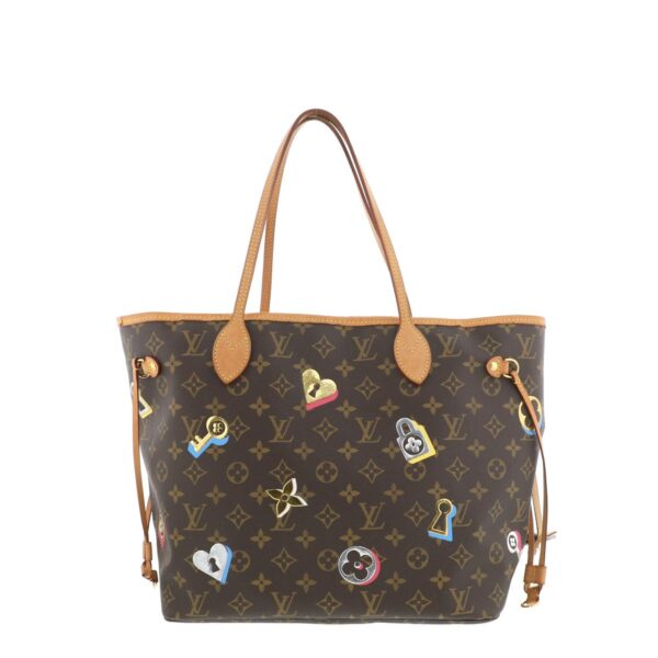 1240004015810 4 Louis Vuitton Neverfull MM Lovelock Tote Bag Monogram