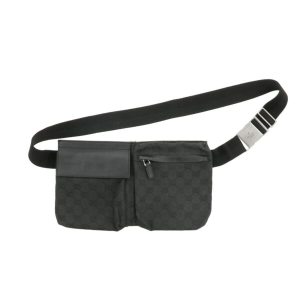 1240004016158 1 Gucci GG Canvas West Bag Waist Bag Black