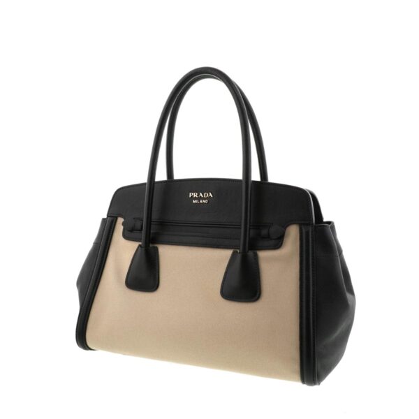 1240004016179 2 Prada 2way Shoulder Bag Beige Black