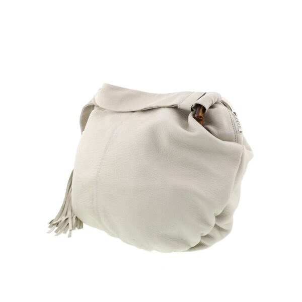 1240004016216 2 Gucci Bamboo Medium Hobo Shoulder Bag White