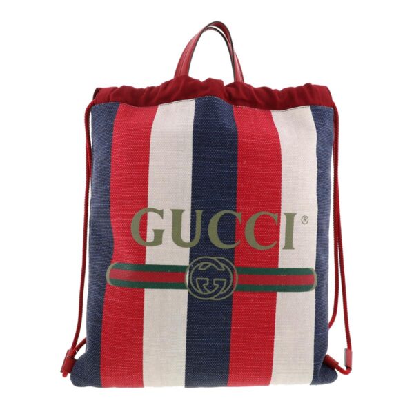 1240004017106 1 Gucci Medium Drawstring Bag Blue Red White