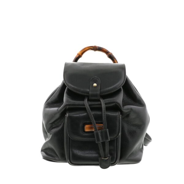 1240004017433 1 Gucci Bamboo Rucksack Black