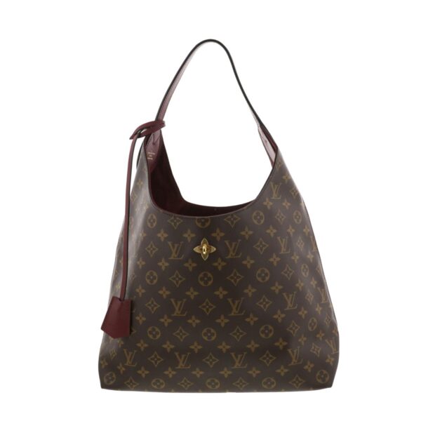 1240004017502 1 Louis Vuitton Flower Hobo Shoulder Bag Monogram Bordeaux