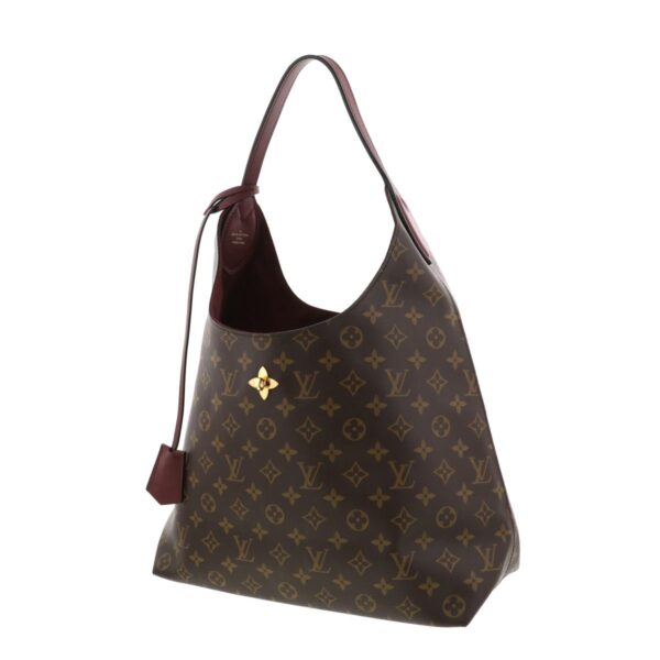 1240004017502 2 Louis Vuitton Flower Hobo Shoulder Bag Monogram Bordeaux