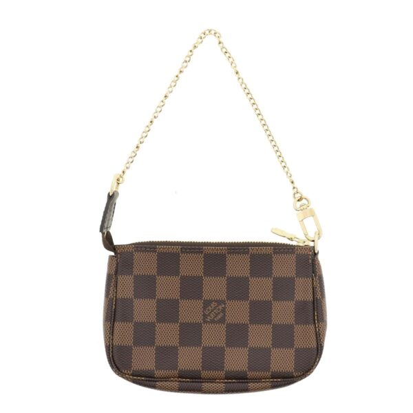 1240004018026 1 Louis Vuitton Mini Pochette Accessory Clutch Damier Ebene Brown