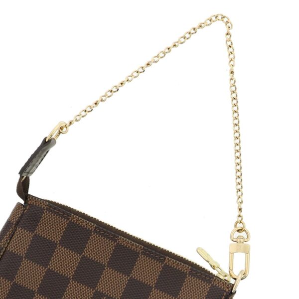 1240004018026 2 Louis Vuitton Mini Pochette Accessory Clutch Damier Ebene Brown