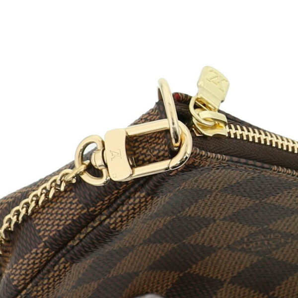 1240004018026 4 Louis Vuitton Mini Pochette Accessory Clutch Damier Ebene Brown