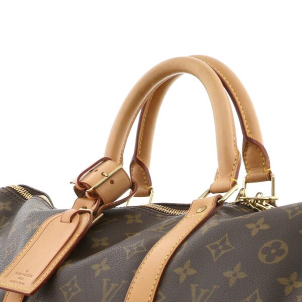 1240004018393 3 Louis Vuitton Keepall Bandolier 50 Bag Monogram Brown