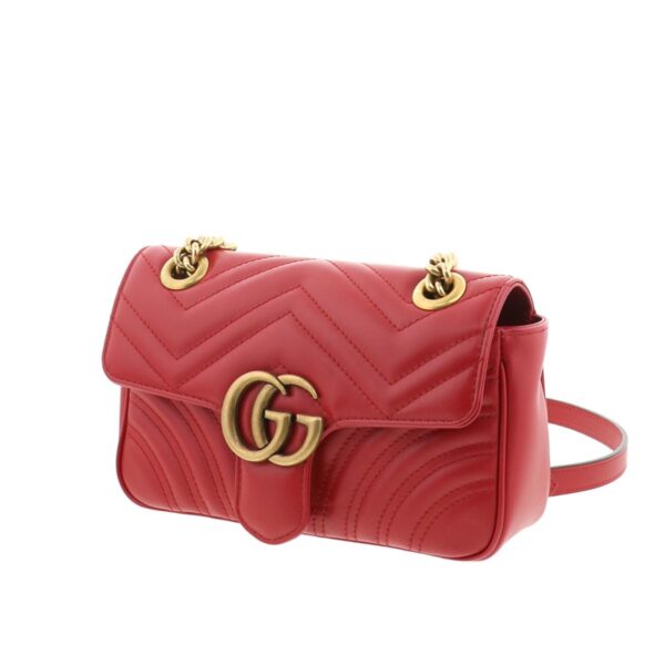 1240004018420 2 Gucci GG Marmont Chain Shoulder Bag Red