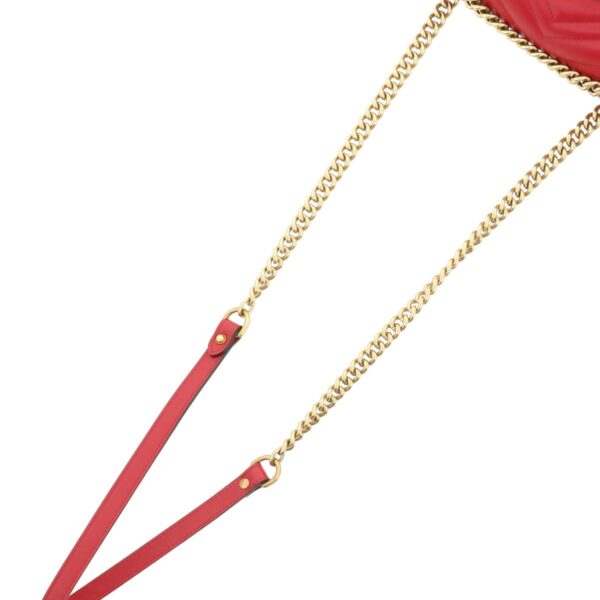 1240004018420 5 Gucci GG Marmont Chain Shoulder Bag Red