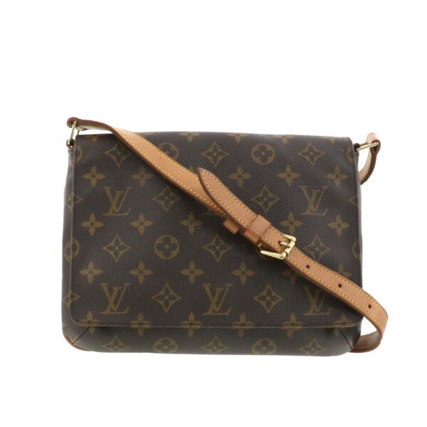 1240004018831 1 Louis Vuitton Musette Tango Shoulder Bag Monogram Brown