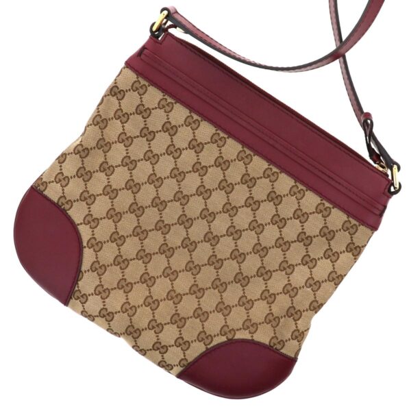 1240004019625 3 Gucci Mayfair Shoulder Bag GG Canvas Wine Red