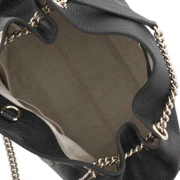 1240004019635 6 Gucci Interlocking G Chain Shoulder Bag Black