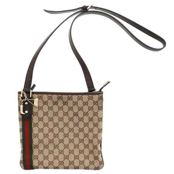 1240004019720 1 Gucci GG Canvas Shoulder Bag Beige