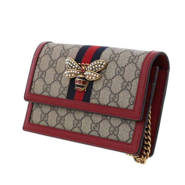 1240004021483 2 Gucci Queen Margaret Chain Wallet Red