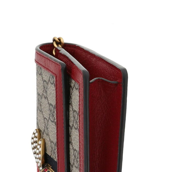 1240004021483 3 Gucci Queen Margaret Chain Wallet Red