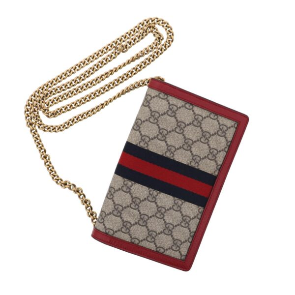 1240004021483 6 Gucci Queen Margaret Chain Wallet Red