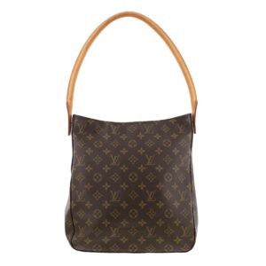 1240004021557 1 Louis Vuitton Looping MM Monogram Canvas Shoulder Bag Brown