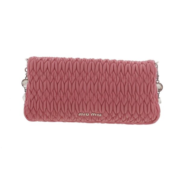 1240004022166 3 1 Miu Miu Materasse 2way Clutch Bag Pink