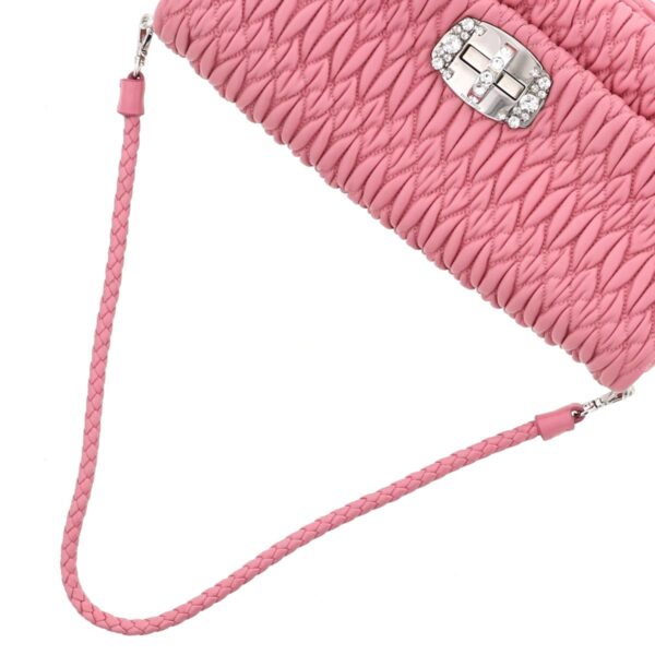 1240004022166 5 1 Miu Miu Materasse 2way Clutch Bag Pink