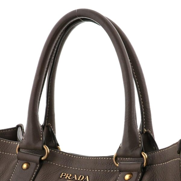 1240004022271 4 Prada 2way Leather Tote Bag Gray