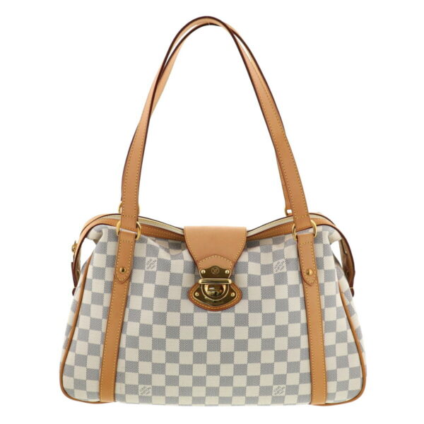 1240004022433 1 Louis Vuitton Stresa PM Bag Shoulder Messenger Bag Damier Azur White