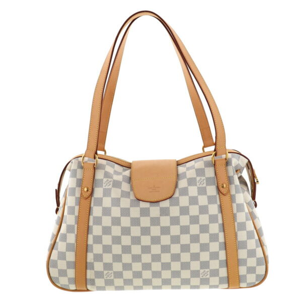 1240004022433 4 Louis Vuitton Stresa PM Bag Shoulder Messenger Bag Damier Azur White