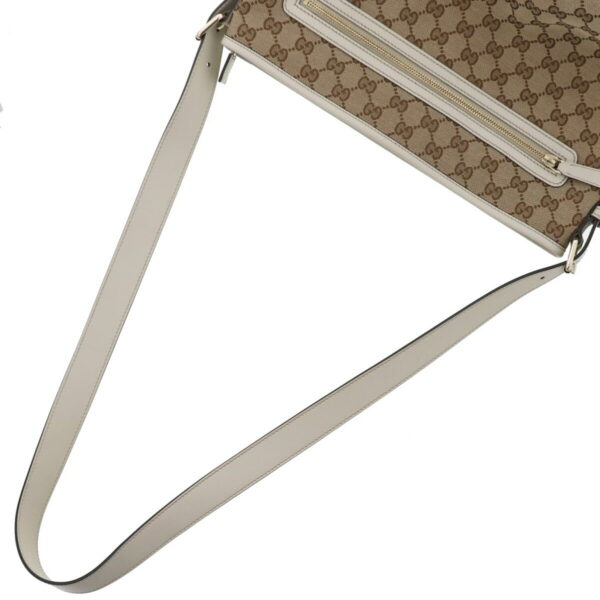 1240004022540 5 Gucci GG Canvas Shoulder Bag White