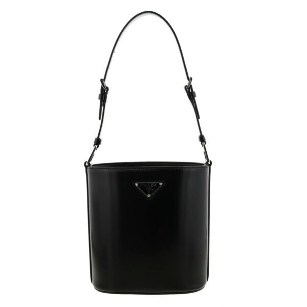 1240004023410 1 Prada Brushed Leather Mini Handbag Black