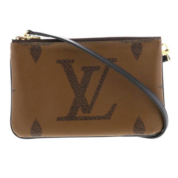 1240004023857 1 Louis Vuitton Pochette Double Zip Shoulder Bag Monogram Giant Retriever Brown