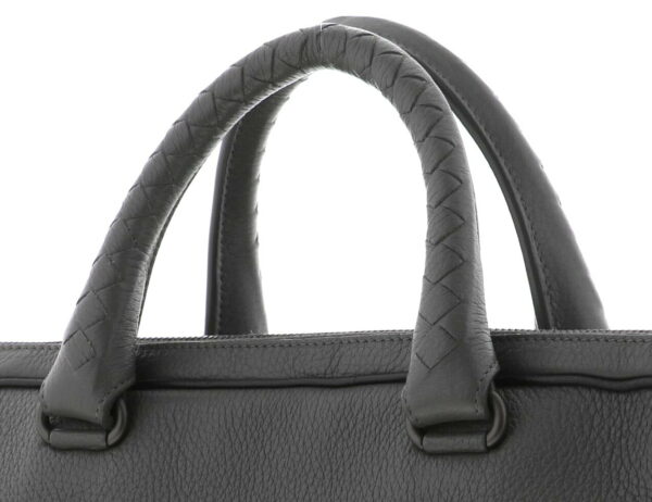 1240004024150 3 Bottega Veneta Intrecciato Briefcase Khaki Black