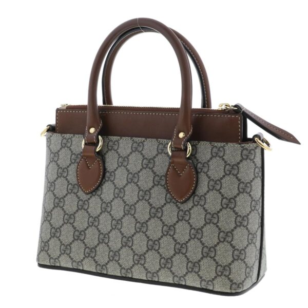 1240004024351 2 Gucci GG Supreme 2WAY Shoulder Bag Brown